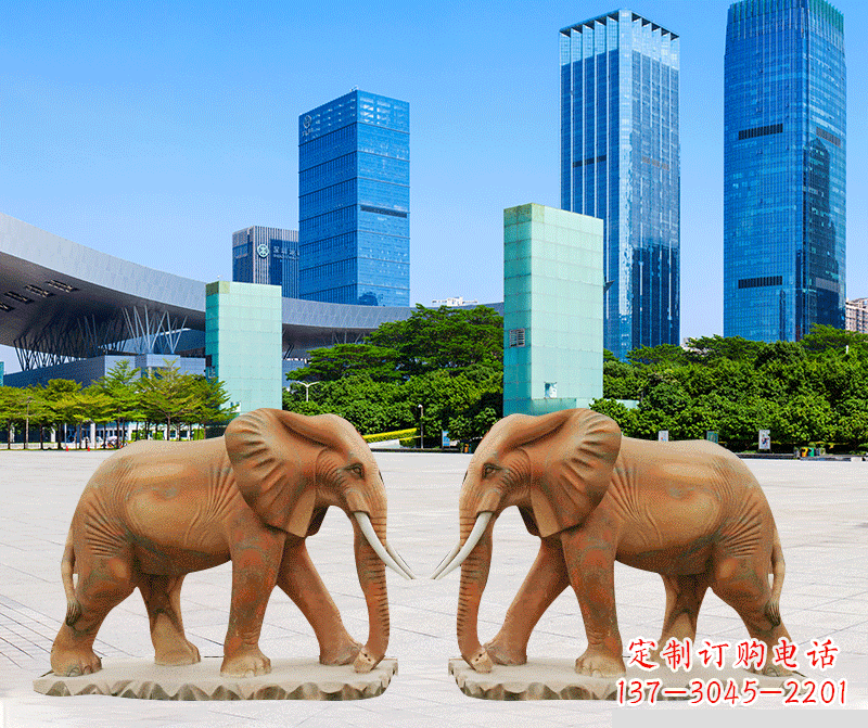 佛山雕刻石雕大象的