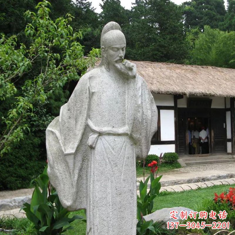 佛山白居易石雕塑像传承中国古代文化精髓
