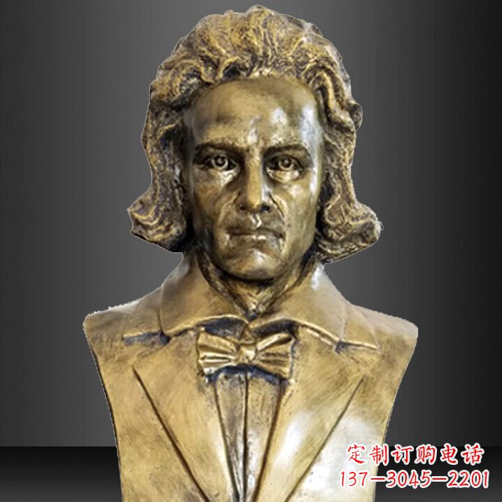 佛山贝多芬纯铜铸造名人胸像
