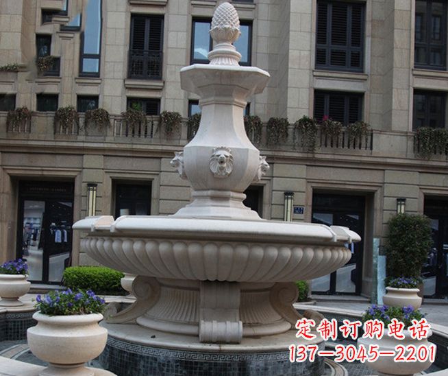 佛山别墅景观石雕大理石喷泉
