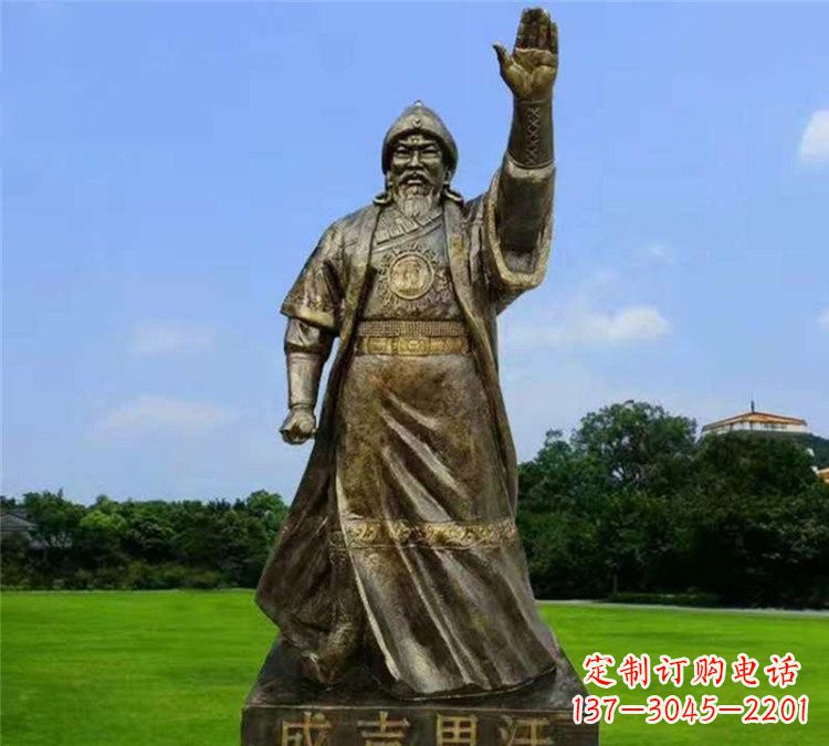 佛山玻璃钢成吉思汗雕塑