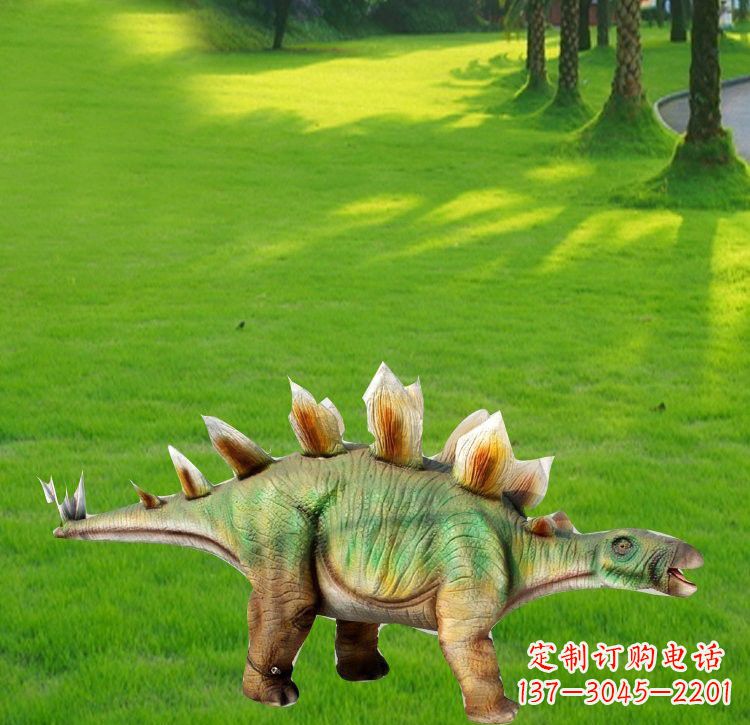 佛山仿真恐龙雕塑玻璃钢棘背龙