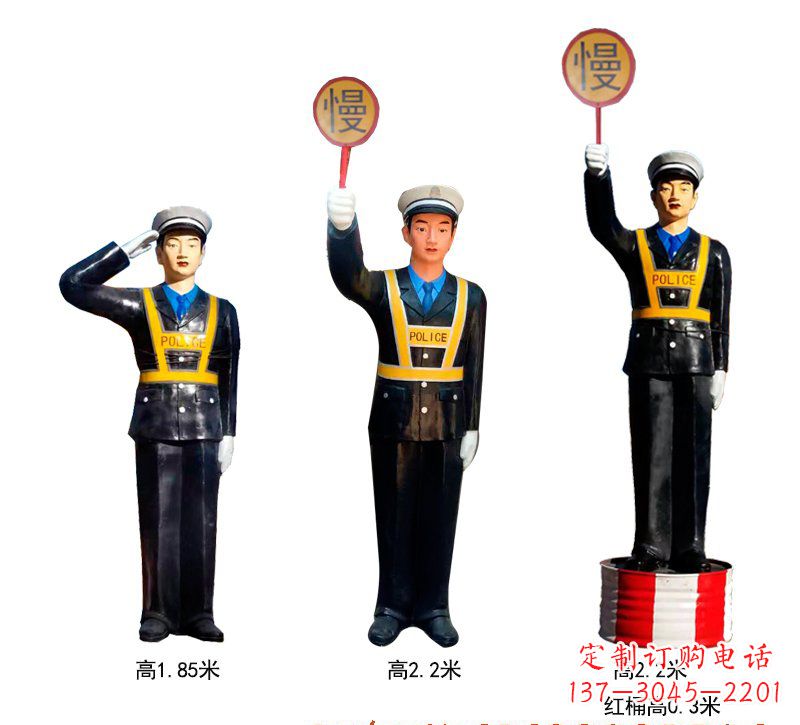 佛山玻璃钢警察雕塑象征警察的英勇