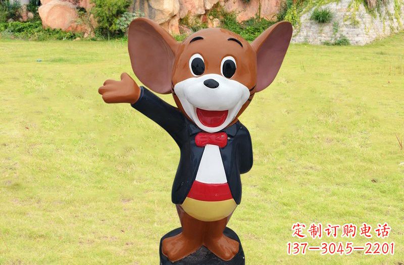 佛山玻璃钢卡通老鼠杰瑞雕塑