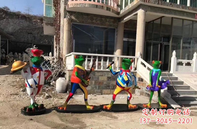 佛山玻璃钢制青蛙雕塑