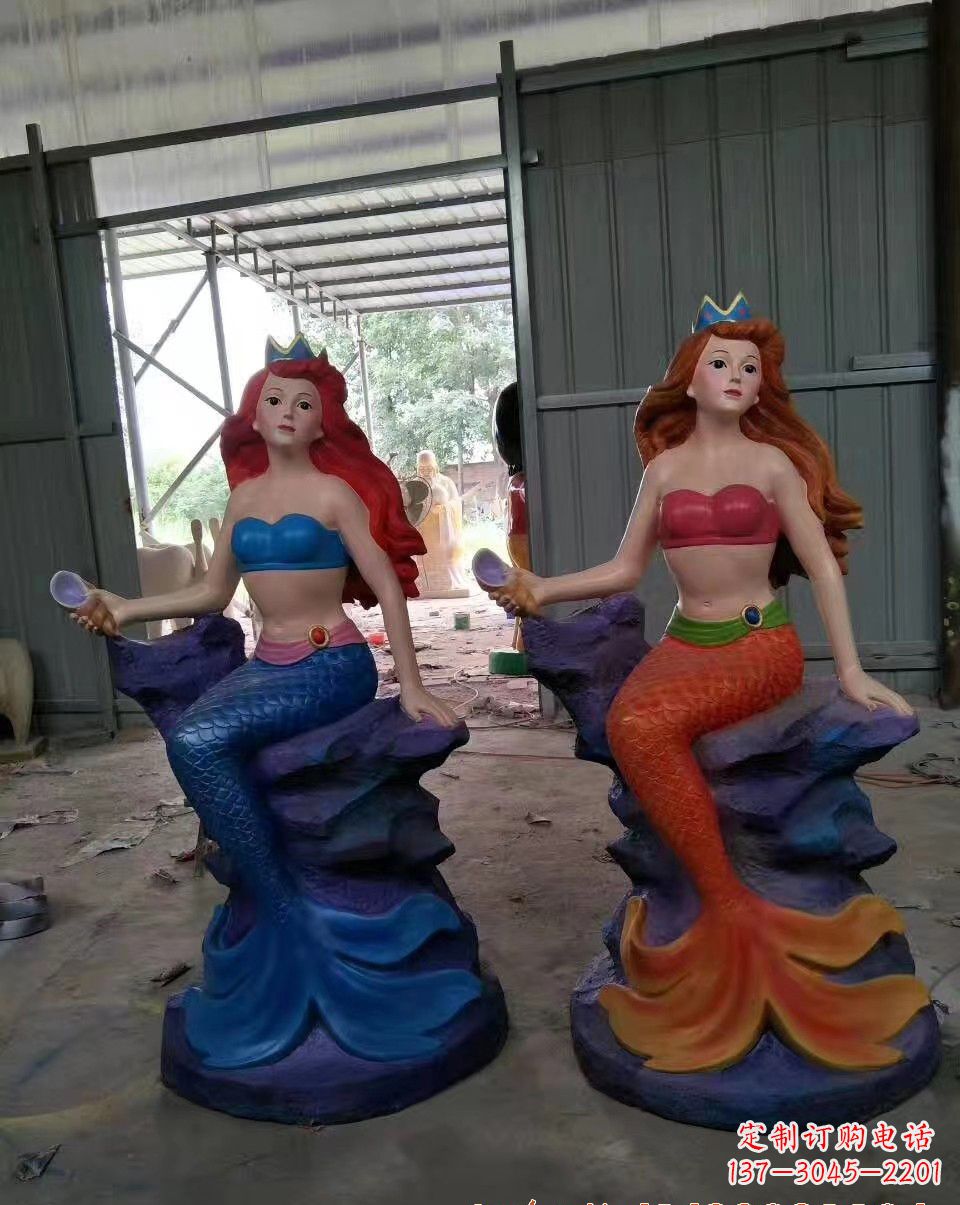 佛山玻璃钢美人鱼雕塑——精美的艺术作品