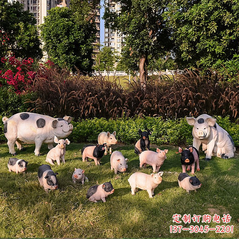 佛山玻璃钢树脂仿真动物雕塑——公园农家院精美装饰