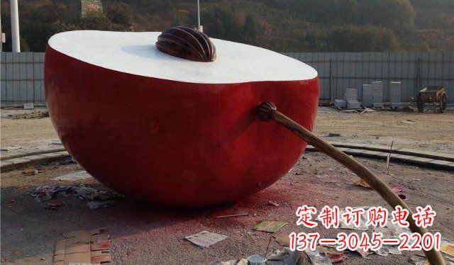 佛山精美不锈钢苹果雕塑