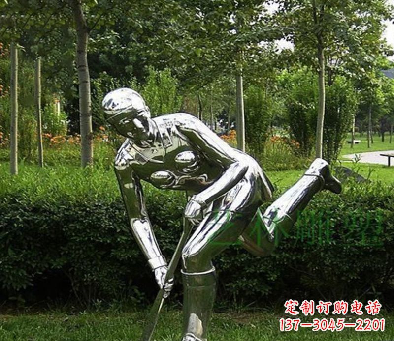 佛山不锈钢保龄球人物雕塑