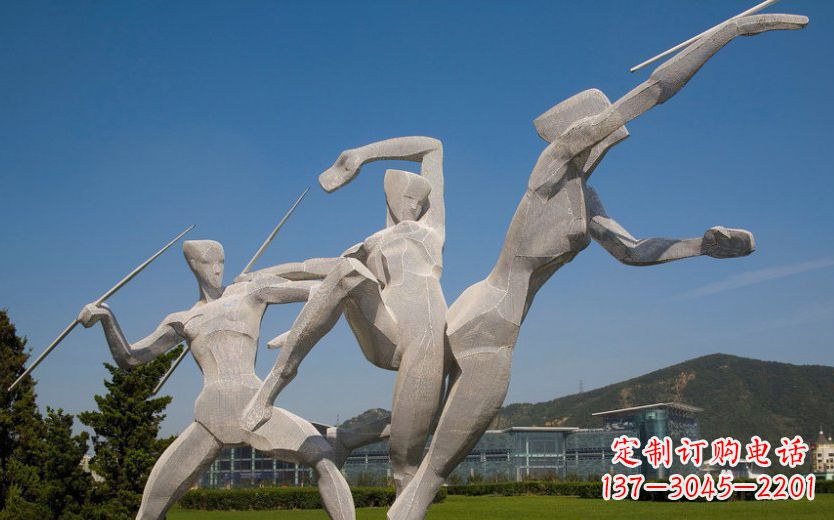 佛山不锈钢标枪运动雕塑
