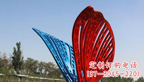 佛山不锈钢蝴蝶雕塑美丽的实物表达