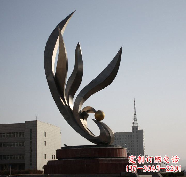 佛山不锈钢城市抽象凤凰雕塑222