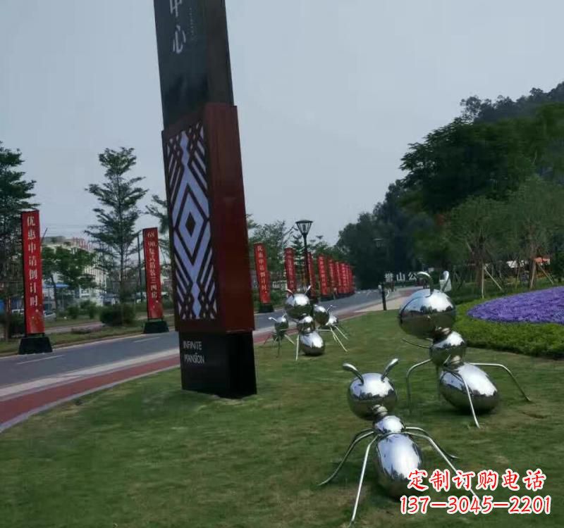 佛山不锈钢蚂蚁雕塑精美的艺术精品