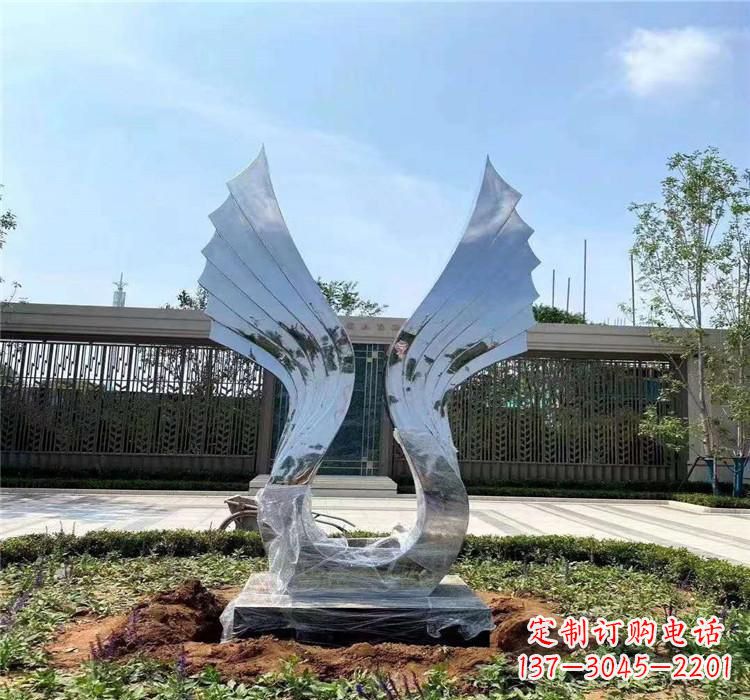 佛山精美不锈钢翅膀雕塑