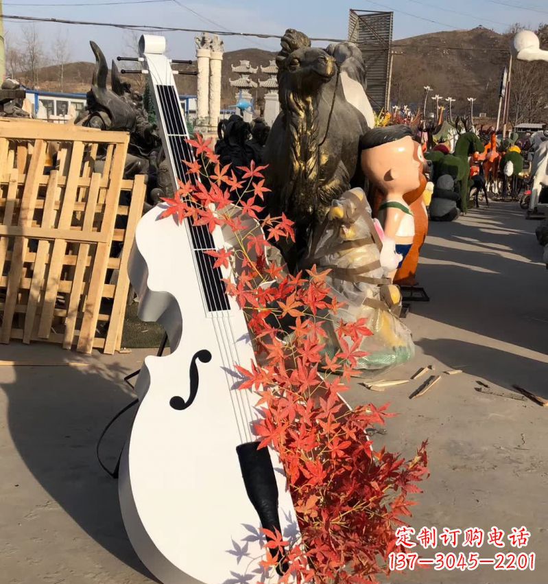 佛山不锈钢大提琴雕塑—精致的艺术精品
