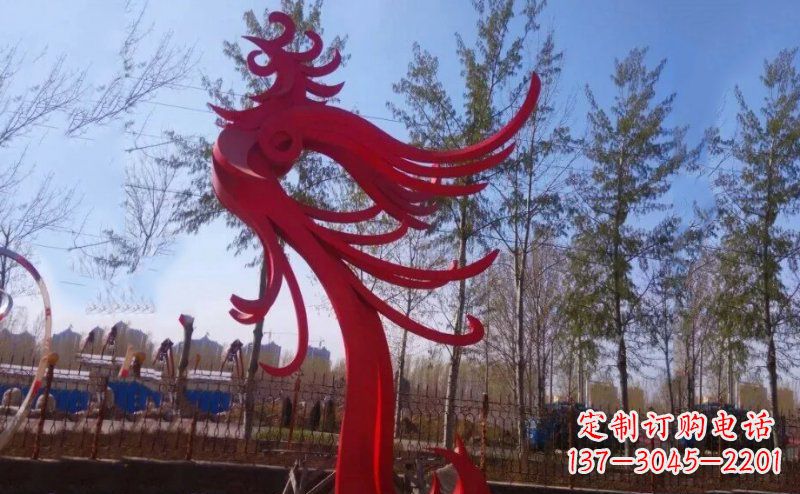 佛山不锈钢凤凰雕塑——象征着美丽与力量