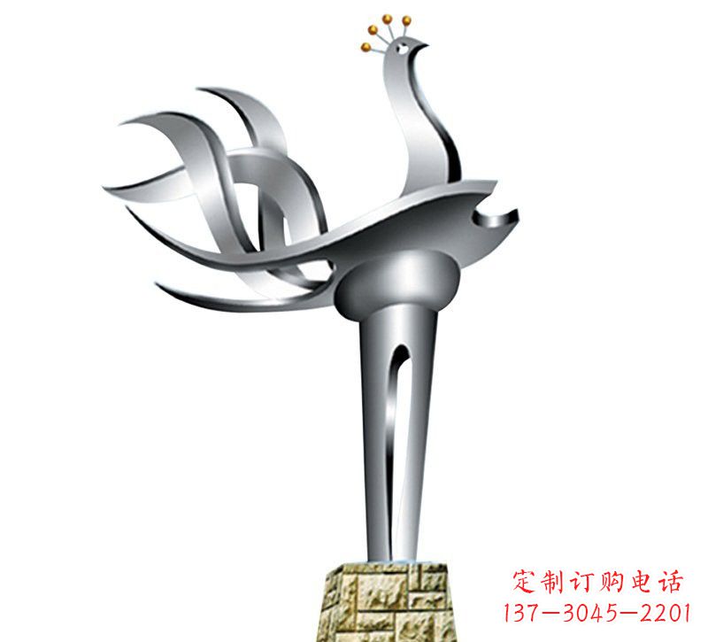 佛山不锈钢凤凰雕塑——精致的艺术之作