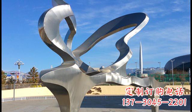 佛山不锈钢抽象钢琴雕塑1