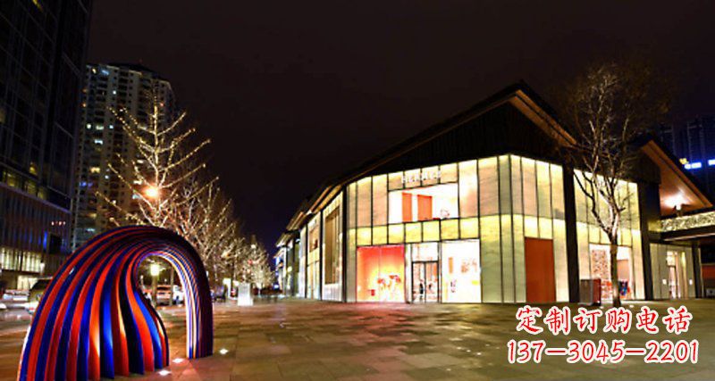 佛山不锈钢拱门雕塑——点缀街边景观