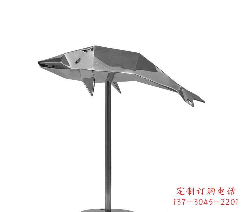 佛山不锈钢海豚雕塑
