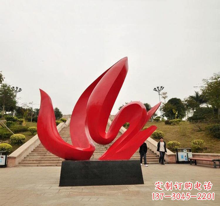 佛山不锈钢抽象火苗雕塑