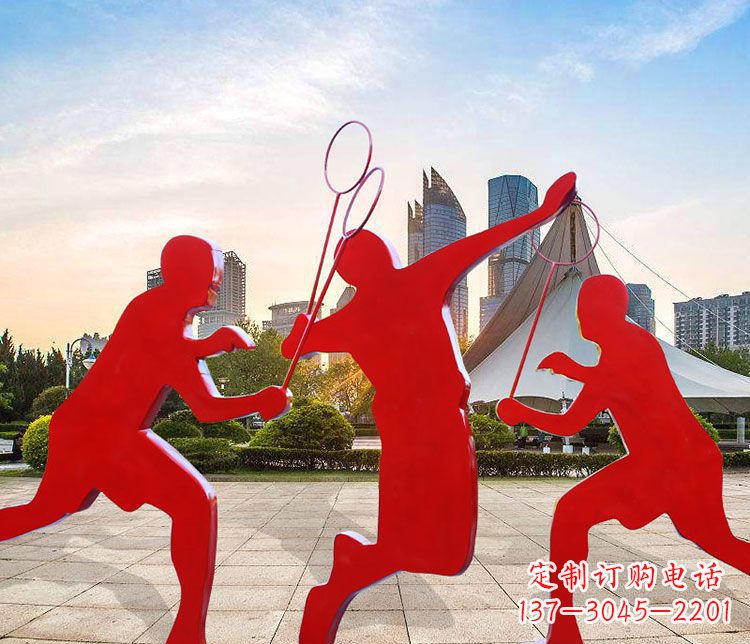 佛山羽毛球雕塑以不锈钢为原料的精美艺术品