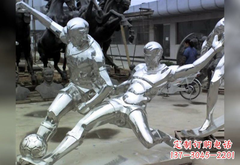 佛山足球不锈钢抽象雕塑