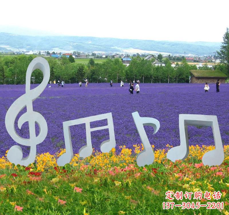 佛山精美不锈钢音符雕塑