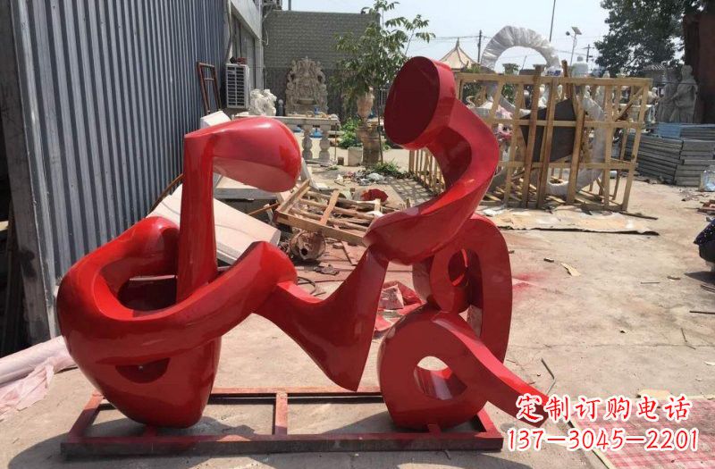 佛山不锈钢音符雕塑传递美丽的音乐
