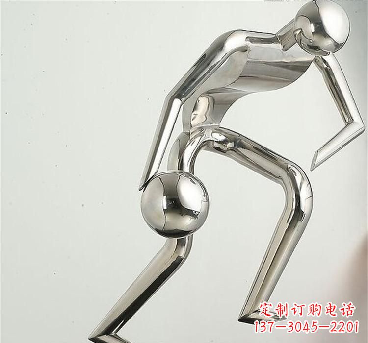佛山不锈钢保龄球雕塑——抽象人形美学之精华