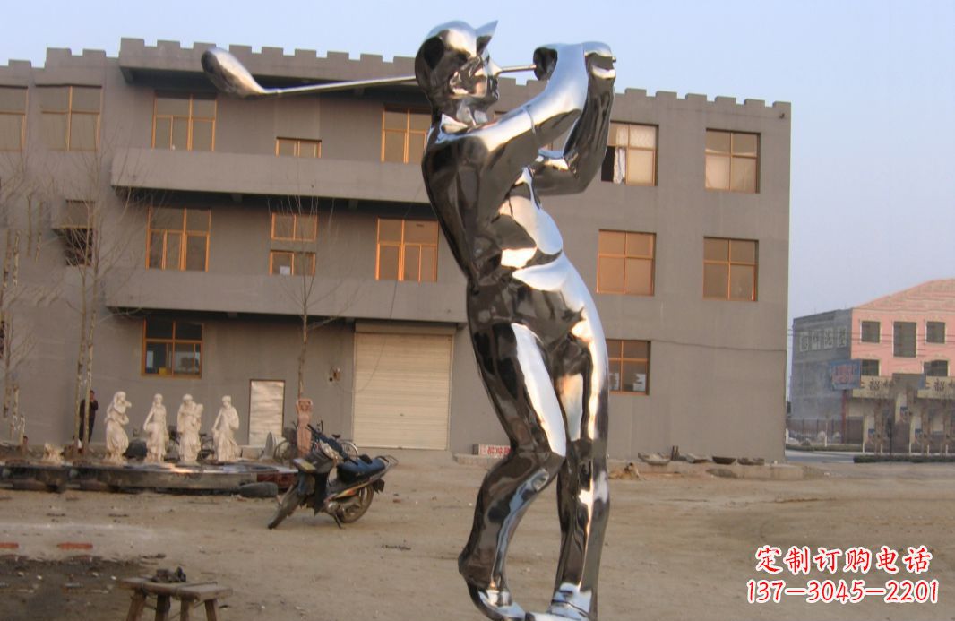 佛山不锈钢打造高尔夫球雕塑