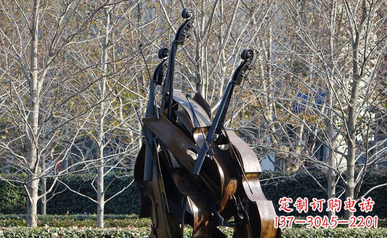 佛山不锈钢大提琴雕塑细节丰富的艺术象征