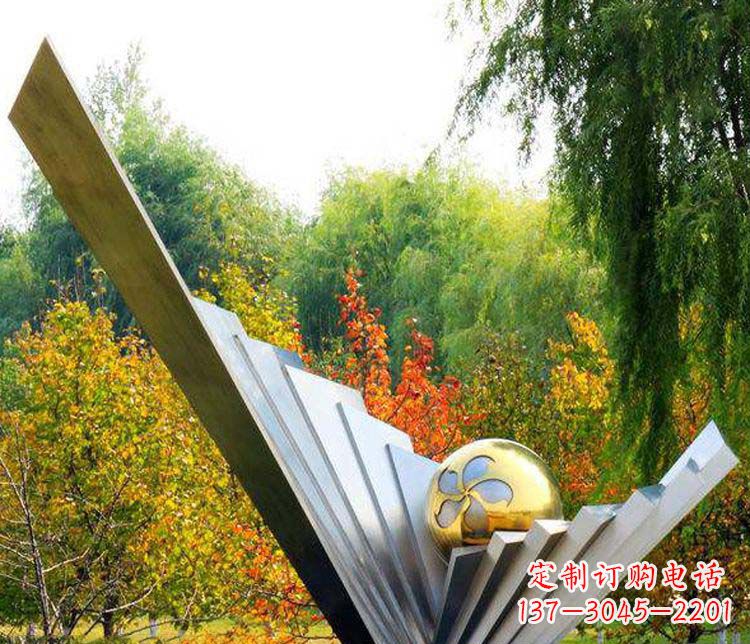 佛山不锈钢大型翅膀景观雕塑
