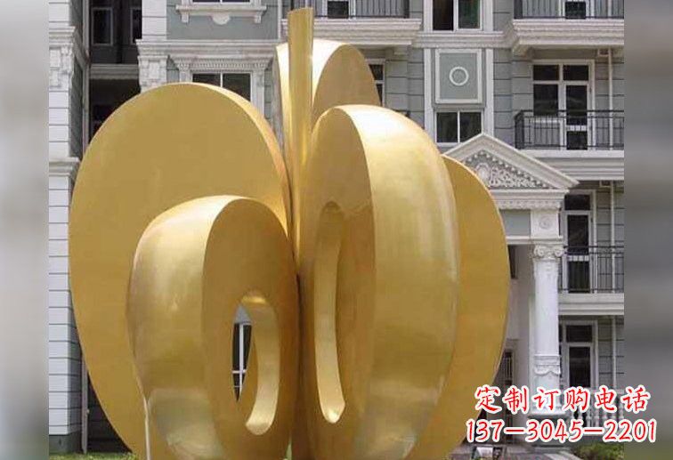 佛山不锈钢大型苹果雕塑