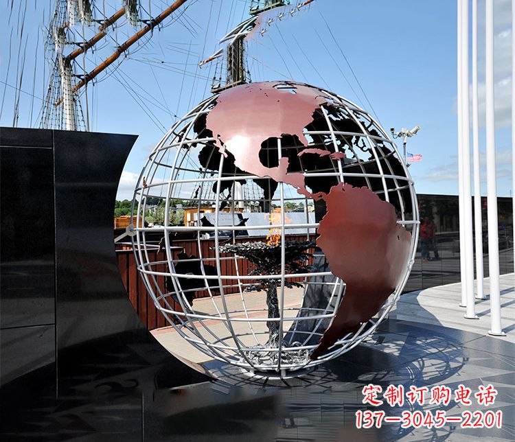 佛山不锈钢大型地球仪雕塑精美纳米艺术