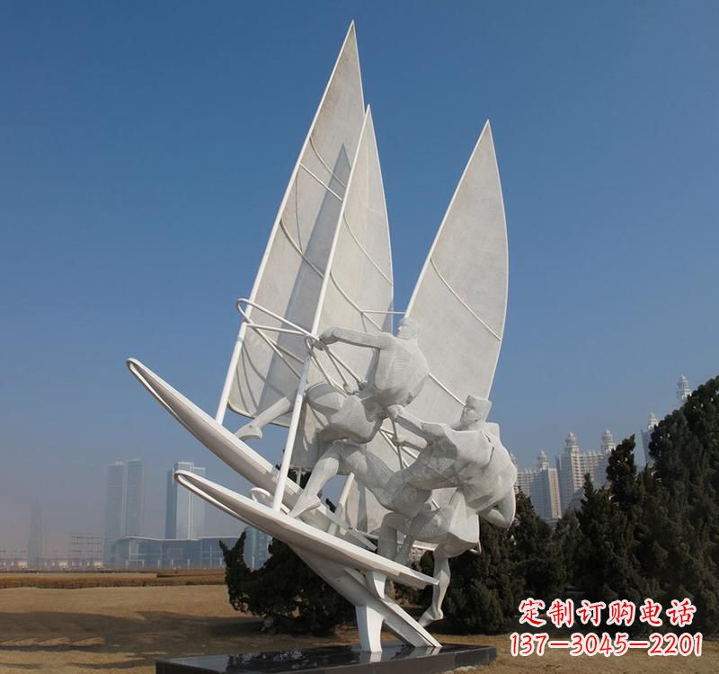 佛山不锈钢大型帆船雕塑