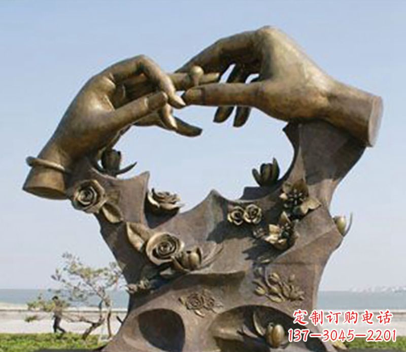 佛山不锈钢戒指雕塑表达爱的艺术精品