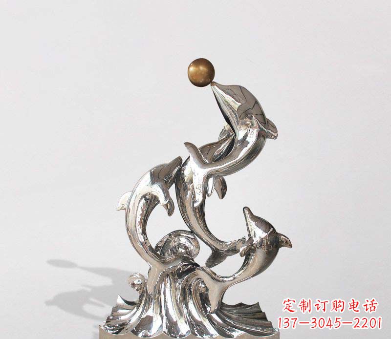 佛山不锈钢海豚雕塑精美的艺术杰作