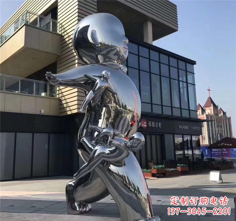 佛山不锈钢儿童雕塑精致的艺术之作