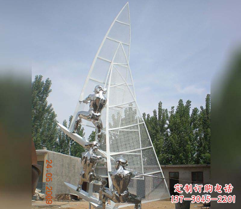 佛山不锈钢帆船公园雕塑