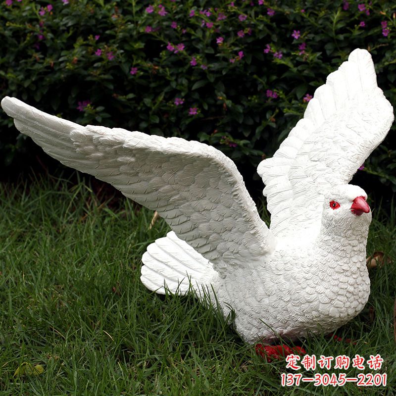 佛山不锈钢鸽子雕塑象征和平与美好