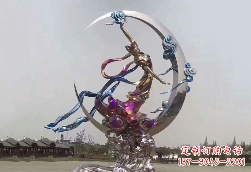 佛山不锈钢嫦娥奔月雕塑