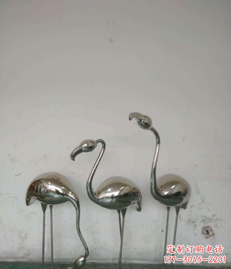 佛山不锈钢火烈鸟雕塑精美的艺术之作