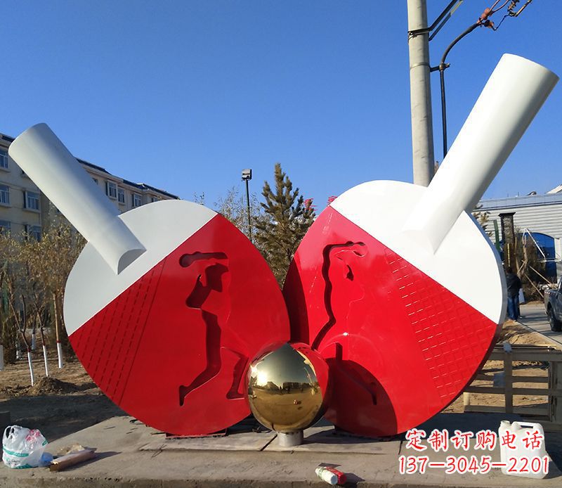 佛山不锈钢乒乓球雕塑——精致的艺术作品