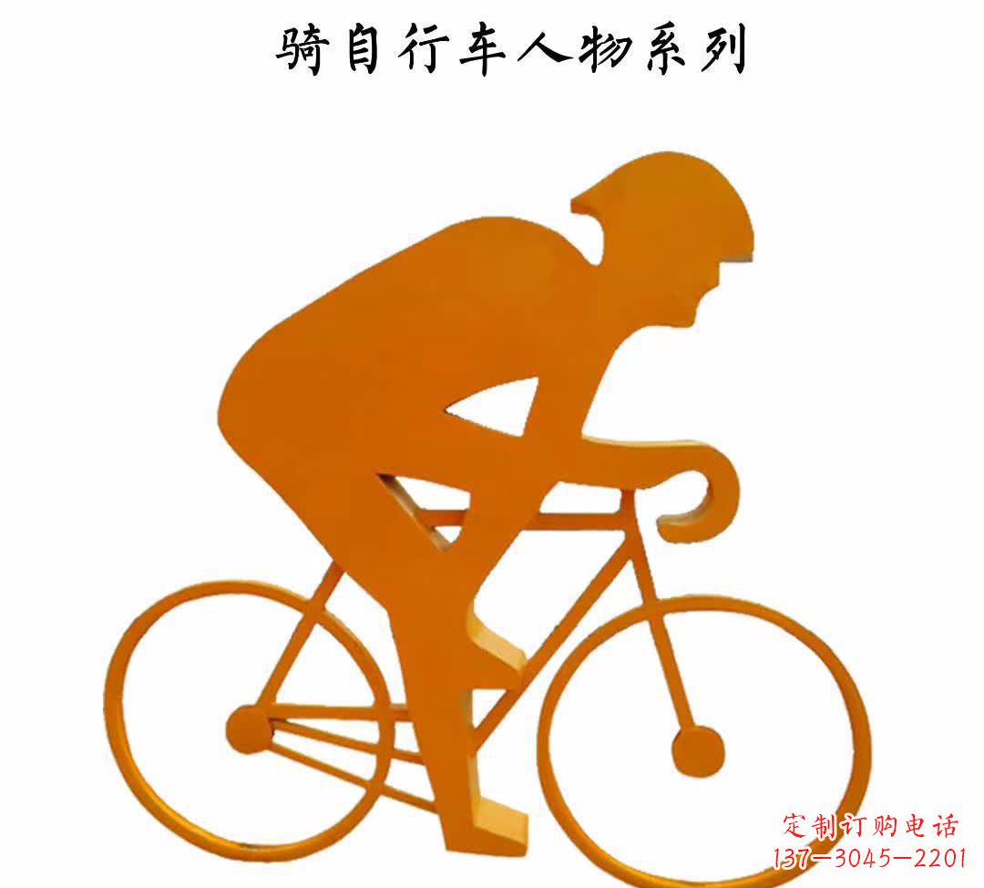 佛山不锈钢自行车雕塑——点缀公园美景