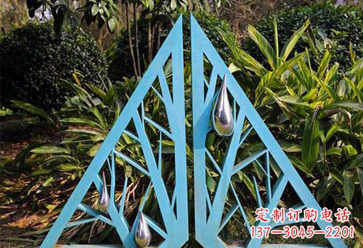 佛山不锈钢树枝雕塑——点缀不锈钢公园美景