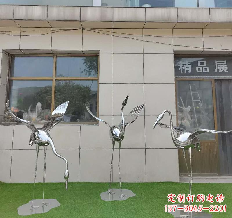 佛山不锈钢仙鹤雕塑传承传统文化