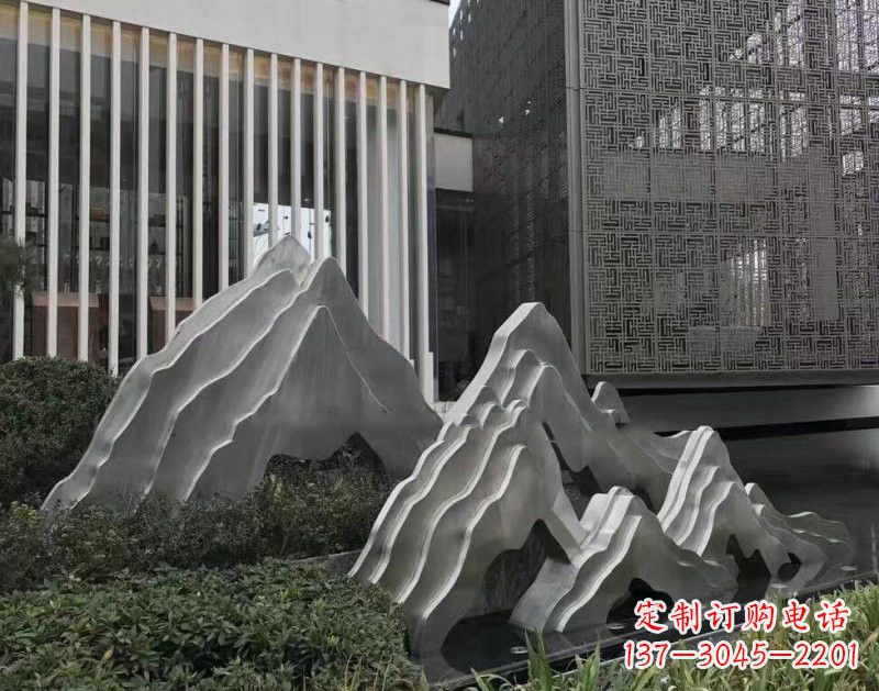 佛山不锈钢公园小区精美的假山雕塑