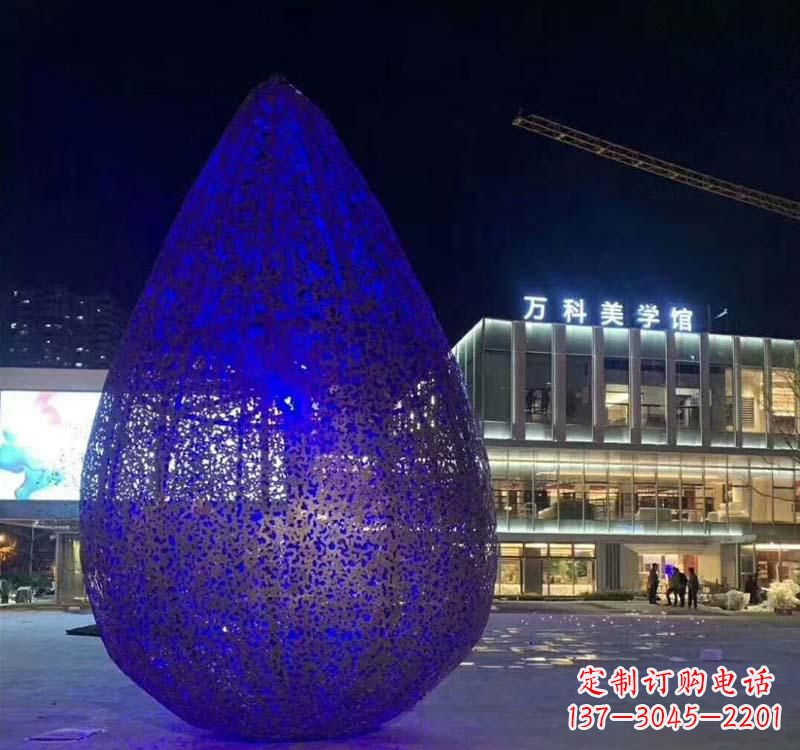 佛山不锈钢水滴雕塑-自然之美