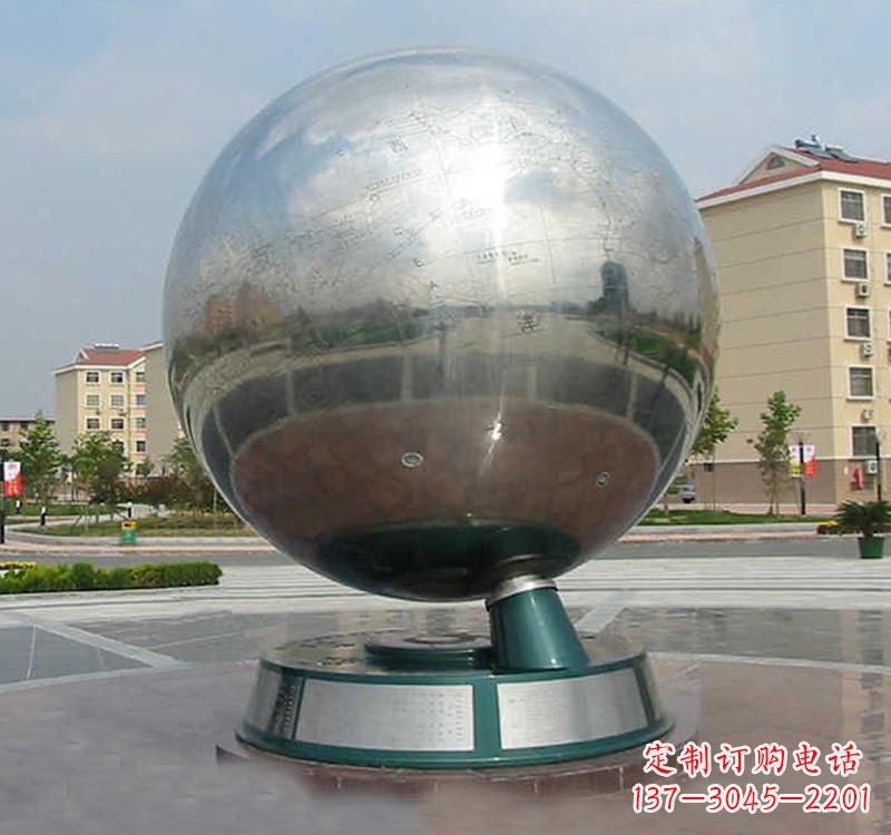 佛山不锈钢地球雕塑现代艺术的精美结合